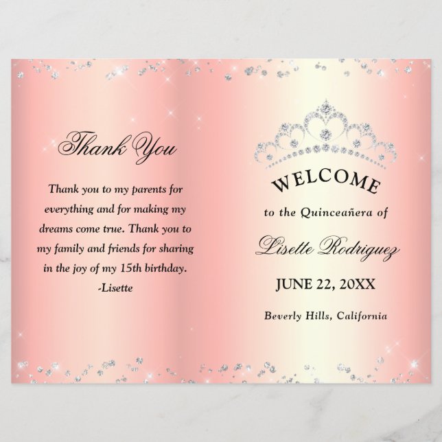 Quinze Anos Dourado Rosa (Frente)