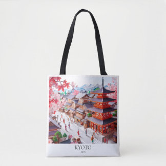 Quioto Dreamscape All-Over-Impressão Tote Bag Medi