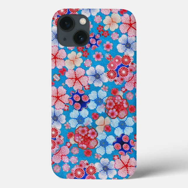 Quirimen Floral em Cascata Azul (Verso)