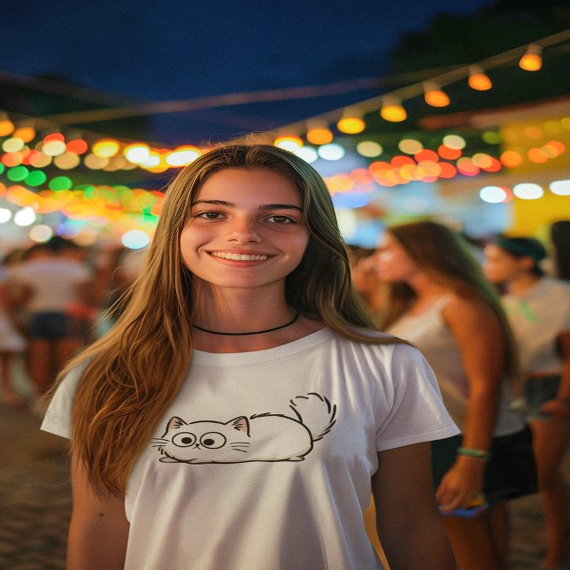 Quirky Fluffy Tail Cat (Quirky Fluffy Tail Cat Tri-Blend Shirt)