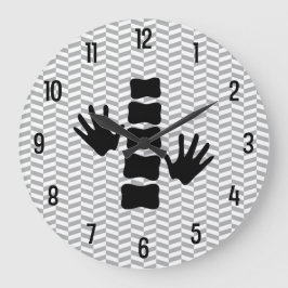 Quiroprático Mãos e Logotipo da coluna Relógio