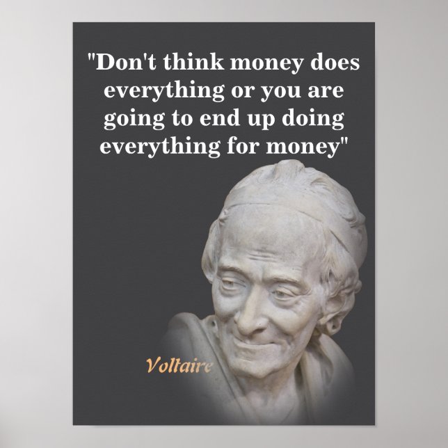 Quitação De Voltaire Sobre O Money Poster (Frente)