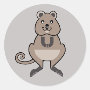Quokka - adesivo redondo clássico