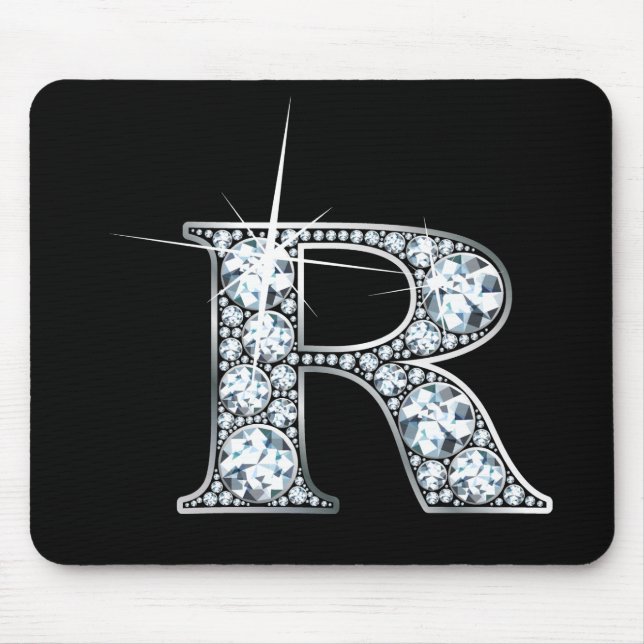 "R" Diamond Bling Mousepad (Frente)