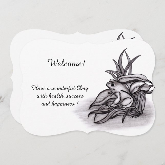 Rã, adicione seu convite de texto (Frente/Verso)