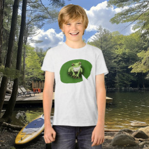 Rã Verde Americana sobre Folha de Nenúfar