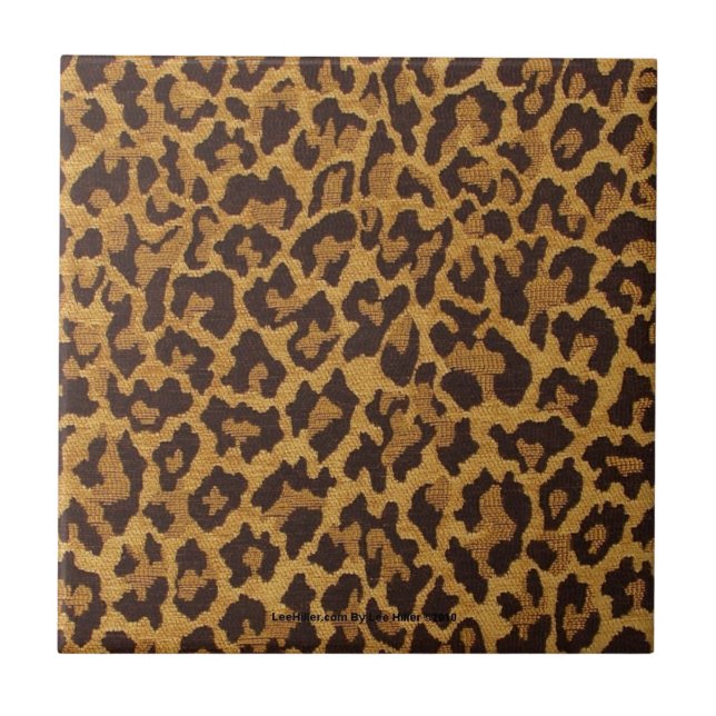 RAB Rockabilly Clássico Azulejo Estampa de Leopard (Frente)
