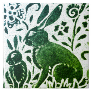 Rabbit Batik Moderno Floresta Azul