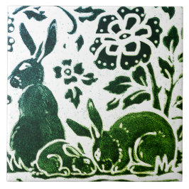 Rabbit Batik Moderno Floresta Azul