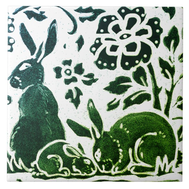 Rabbit Batik Moderno Floresta Azul (Frente)