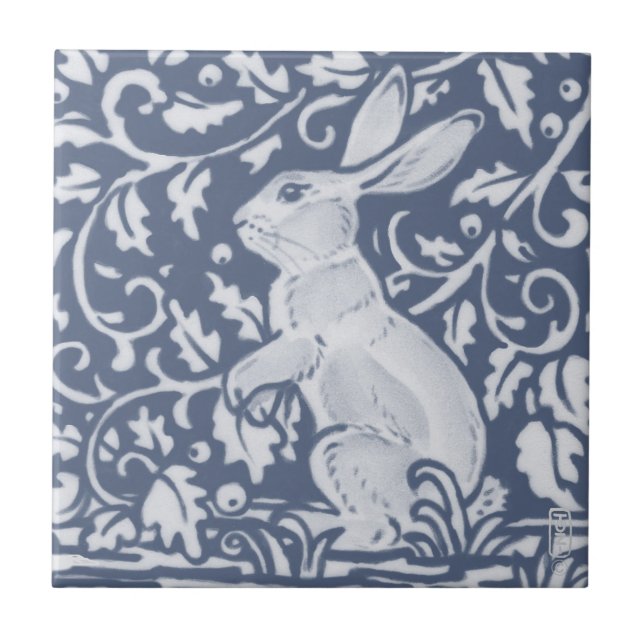 Rabbit Denim Blue Botanic Dedham Delft  (Frente)