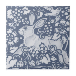 Rabbit Hare Denim Blue Botanic Dedham Delft