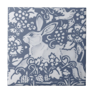 Rabbit Hare Denim Blue Botanic Dedham Delft