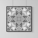 Rabbit Mandala Nature Art Impressão sobre Cor Pers<br><div class="desc">Torne mais claro qualquer espaço com esta maravilhosa impressão de arte floral mandala, com flores desenhadas à mão, padrões e coelhos. Este poster de quadro quadrado impressionante inclui um design de desenhado à mão quadrado original, intricadamente detalhado, design de mandala branca, reproduzido em um fundo de cor personalizável de sua...</div>