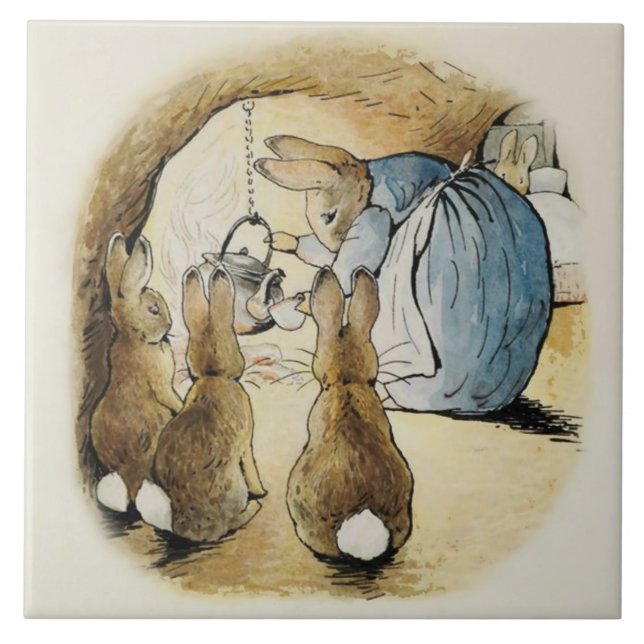 Rabbit Pours Tea by Beatrix Potter (Frente)