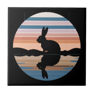Rabbit Retro Sunset