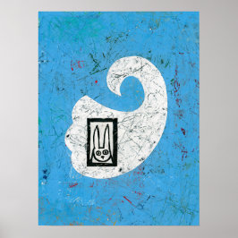 Rabbit vê uma arte de parede de Poster fantasma