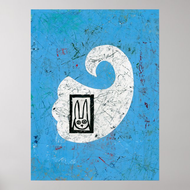 Rabbit vê uma arte de parede de Poster fantasma (Frente)