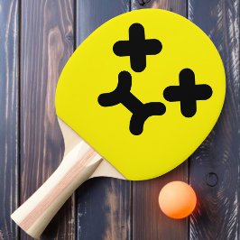 Rabo de Cachorro Amarelo Raquete de Ping Pong Cara