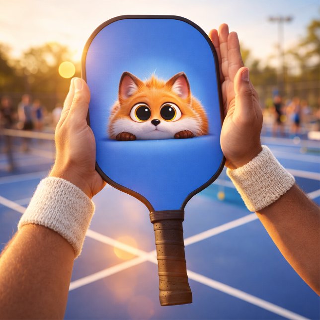 Raca Cute Peekaboo de Fibra de Carbono para Pickle (Foxi Premium Pickleball Series - Blue Fox Cinematic POV)