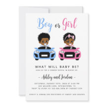 Raça de Carro Negra Raça Gênero Revelar Convite