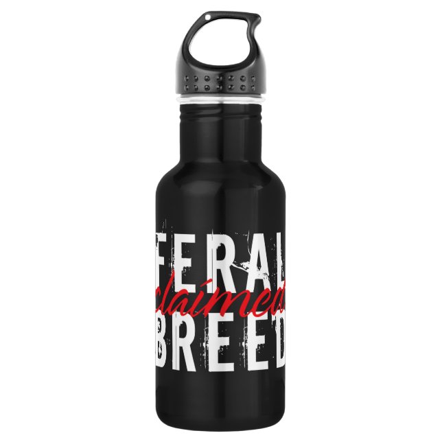 Raça feroz garrafa de água reivindicada (Frente)