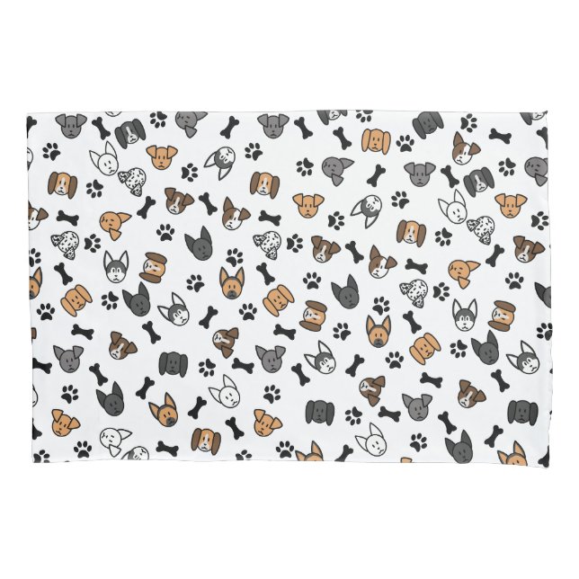 Raças de Cachorros Bonitos Divertidos com Ossos e  (Frente)