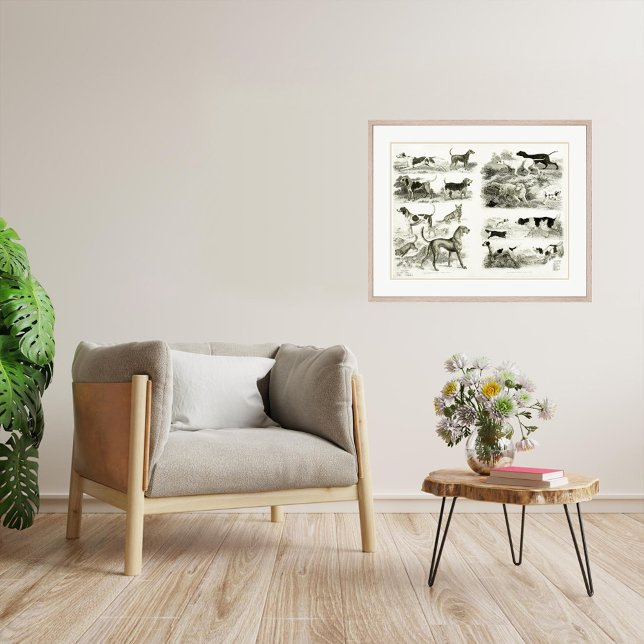 Raças de cães 1830 - Impressão de arquivamento (Criador carregado)