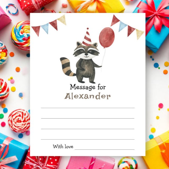 Raccoon birthday time capsule message (Criador carregado)