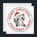 Raccoon Christmas Snow Winter Raccoons Convite<br><div class="desc">O guaxinim do Natal como um cartão de saudação. Animais engraçados com presentes e neve nas férias. Também é engraçado para o natal em julho. Os guaxinins são animais bonitos e perfeitos para o Natal.</div>