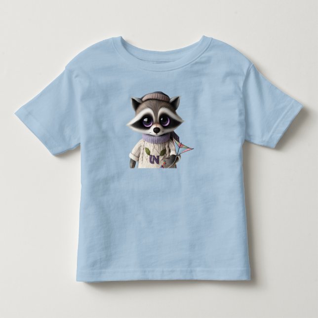 Raccoon em um suéter com uma pipa (Frente)