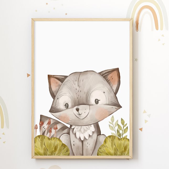 Raccoon Kids Room Impressão Cuide Animal Poster (Criador carregado)