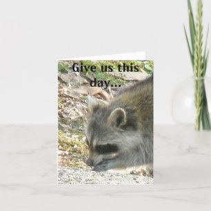 Raccoon nos dê este dia... Cartão de Nota
