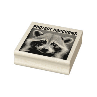 RACCOONS DE PROTEÇÃO - Carimbo de borracha de made