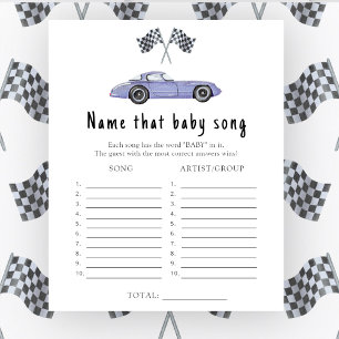 Race car chá de fraldas Nome desse Bebê