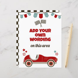 Race Tema do Carro Sinal Personalizado