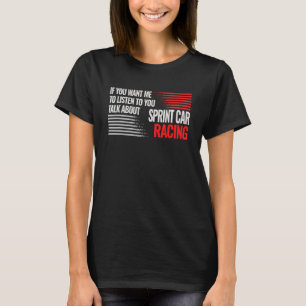 Racecar Sprint Car Racing Para Homens E Camisas Ro