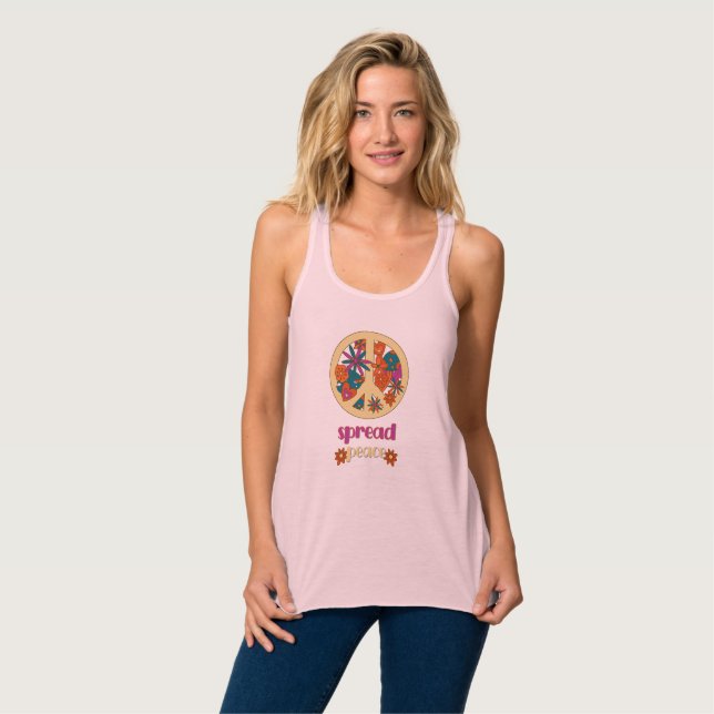 Racerback Tank Top com um Hippie Neo-Soul Twist (Frente Completa)