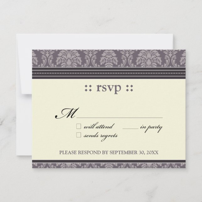 ::rachel: Charming Plum Damask 4,25x5,5" Resposta (Frente)