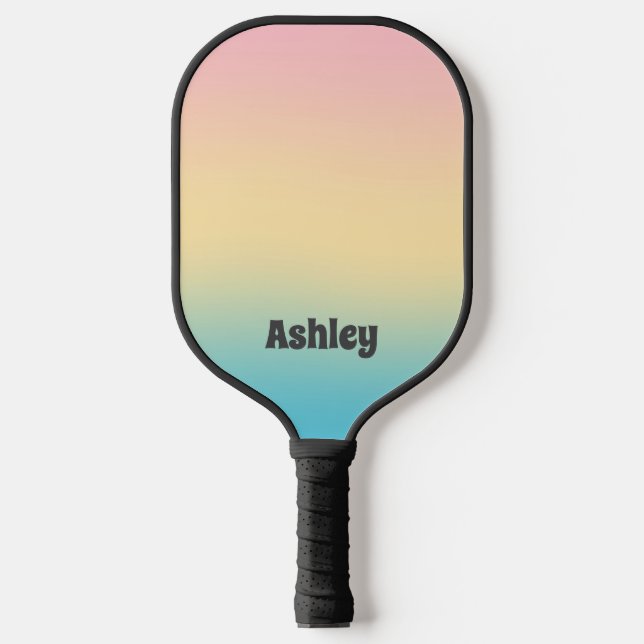 Rack de Pickleball Ombre Fofo com Nome (Front)