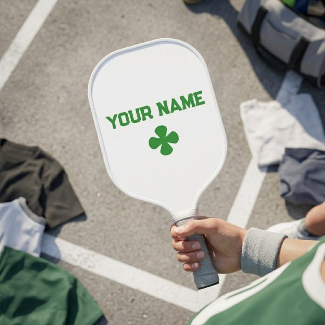 Racquete de Pickleball com Monograma de Nome de Es (Criador carregado)