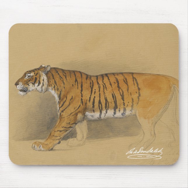 Raden Saleh® Mouse Pad 'Walking Javanese Tiger' (Frente)