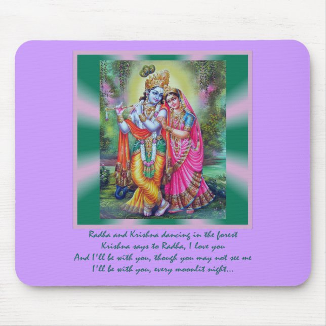 Radha e Krishna Mousepad (Frente)