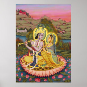 Radha Krishna no Lotus Poster