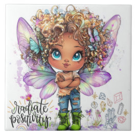 Radiação Positividade Lil Fairy Cerâmica Azulejo