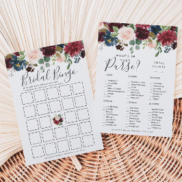 Radiant Bloom Double-Sided Bridal Shower Game