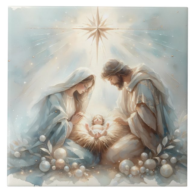 Radiant Holy Family Nativity Scene (Frente)