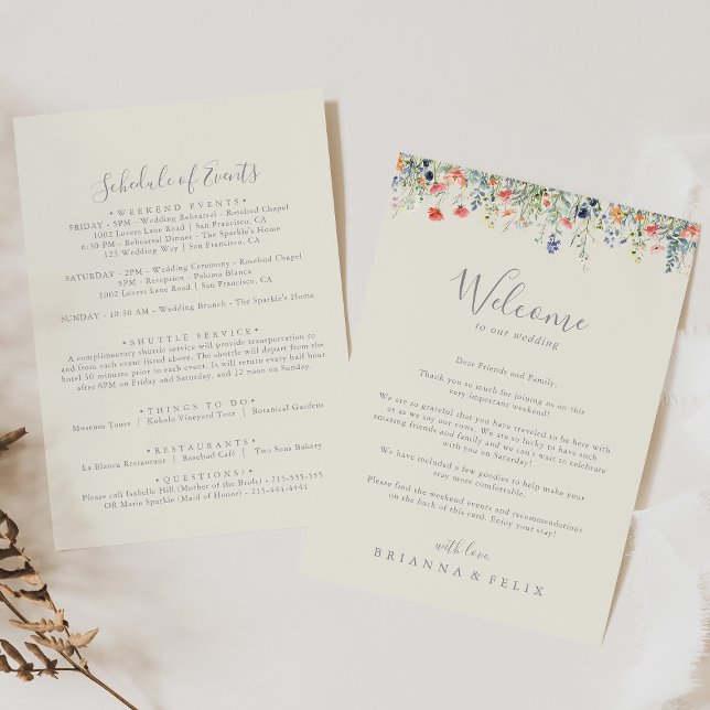 Radiant Wildflower Wedding - Letra de boas-vindas (Criador carregado)
