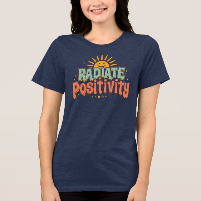 "Radiate Positivity" Retro Sunshine Quote (Frente)