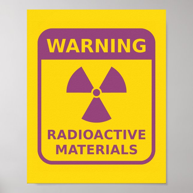 Radiation Warning Sign Poster (Frente)